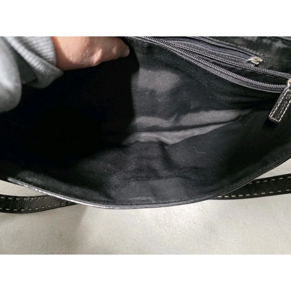 Vintage El Portal Messanger Leather Bag Black